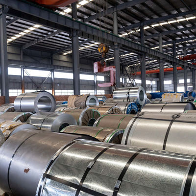 Dx51d Dx52d Dx53d q235 bobina de aço galvanizado personalizada com espangulo regular e superfície ligeiramente oleada ou não oleada