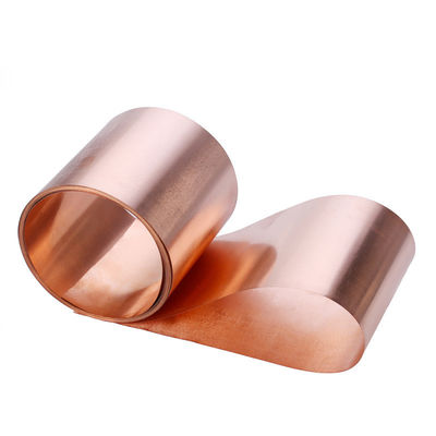 Faixa de cobre com 99% de teor de Cu e largura personalizável até 2500 mm