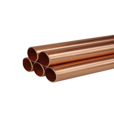 Materiais-primas Tubo de cobre de 2 polegadas com espessura de parede de 1 mm-220 mm e resistência final ≥ 195 MPa