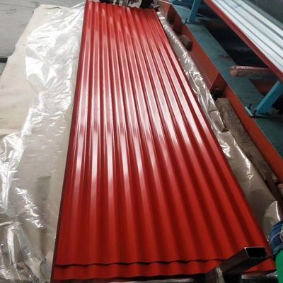 Folha de aço galvanizado corrugado de 28 g personalizada com tolerância de ± 1% e várias cores RAL