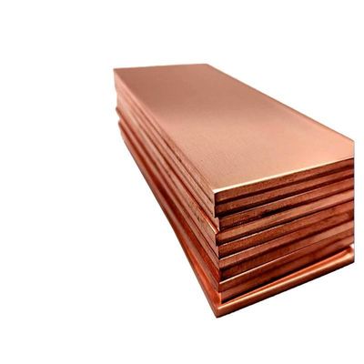 Placa de cobre puro vermelho Placa de cobre com ordem mínima de uma tonelada Largura 20-2500mm Amplamente utilizada em aplicações da indústria de decoração
